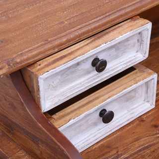 Writing Desk with Drawers 90x50x101 cm Solid Reclaimed Wood - Giant Lobelia