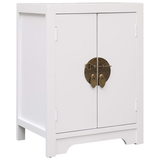 vidaXL Bedside Cabinet White 38x28x52 cm Paulownia Wood - Giant Lobelia