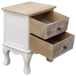 Bedside Cabinet 35x30x50 cm Paulownia Wood - Giant Lobelia