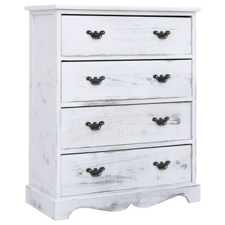 vidaXL Drawer Cabinet White 60x30x75 cm Wood - Giant Lobelia