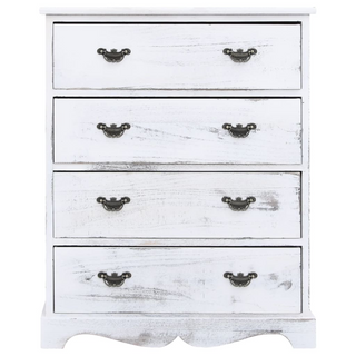 vidaXL Drawer Cabinet White 60x30x75 cm Wood - Giant Lobelia