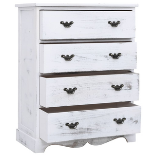 vidaXL Drawer Cabinet White 60x30x75 cm Wood - Giant Lobelia