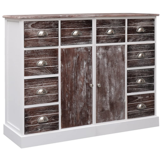 Sideboard with 10 Drawers Brown 113x30x79 cm Wood - Giant Lobelia