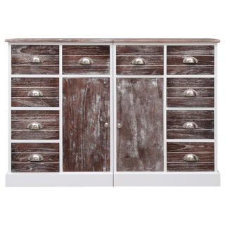 Sideboard with 10 Drawers Brown 113x30x79 cm Wood - Giant Lobelia