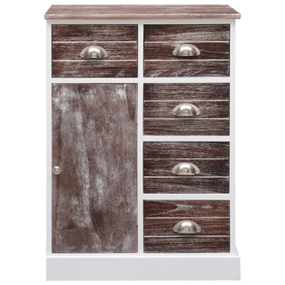 Sideboard with 10 Drawers Brown 113x30x79 cm Wood - Giant Lobelia