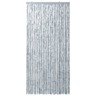 vidaXL Insect Curtain White and Grey 100x220 cm Chenille - Giant Lobelia