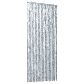 vidaXL Insect Curtain White and Grey 90x220 cm Chenille - Giant Lobelia