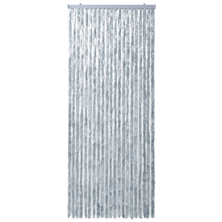 vidaXL Insect Curtain White and Grey 90x220 cm Chenille - Giant Lobelia