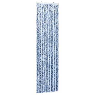 vidaXL Insect Curtain Blue, White and Silver 56x185 cm Chenille - Giant Lobelia