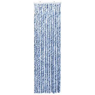 vidaXL Insect Curtain Blue, White and Silver 56x185 cm Chenille - Giant Lobelia