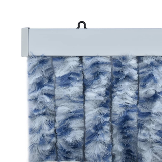 vidaXL Insect Curtain Blue, White and Silver 56x185 cm Chenille - Giant Lobelia