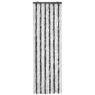 vidaXL Insect Curtain Grey and White 56x185 cm Chenille - Giant Lobelia