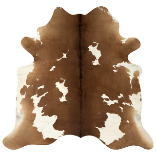 vidaXL Real Cow Hide Rug Brown and White 150x170 cm - Giant Lobelia