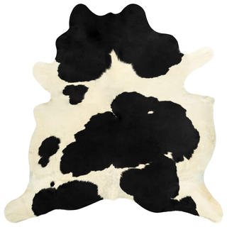 vidaXL Real Cow Hide Rug Black and White 150x170 cm - Giant Lobelia