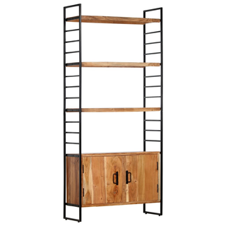 4-Tier Bookcase 80x30x180 cm Solid Acacia Wood - Giant Lobelia