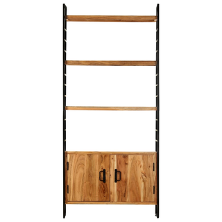 4-Tier Bookcase 80x30x180 cm Solid Acacia Wood - Giant Lobelia