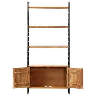 4-Tier Bookcase 80x30x180 cm Solid Acacia Wood - Giant Lobelia