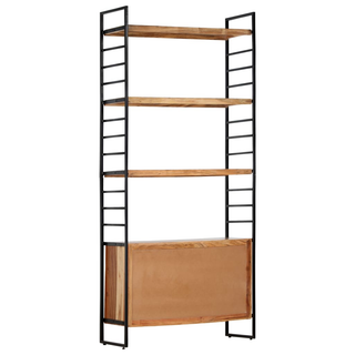 4-Tier Bookcase 80x30x180 cm Solid Acacia Wood - Giant Lobelia