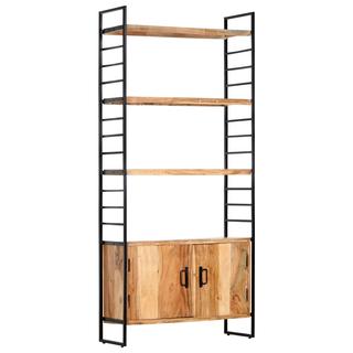 4-Tier Bookcase 80x30x180 cm Solid Acacia Wood - Giant Lobelia