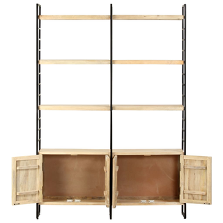 4-Tier Bookcase 124x30x180 cm Solid Mango Wood - Giant Lobelia