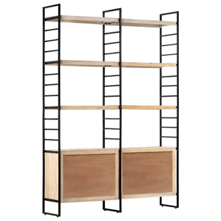 4-Tier Bookcase 124x30x180 cm Solid Mango Wood - Giant Lobelia