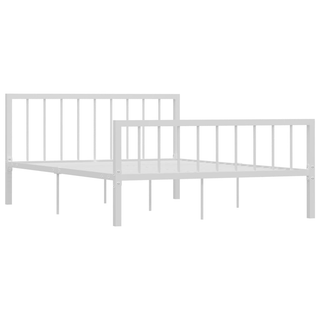 Bed Frame White Metal 140x200 cm - Giant Lobelia