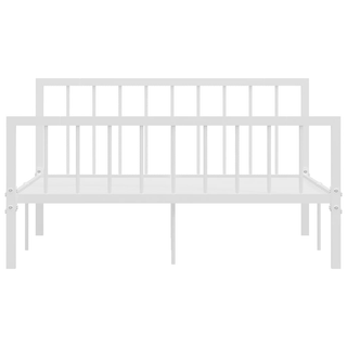 Bed Frame White Metal 140x200 cm - Giant Lobelia