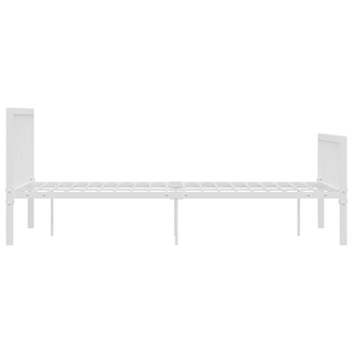 Bed Frame White Metal 140x200 cm - Giant Lobelia