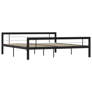 Bed Frame Black and White Metal 180x200 cm 6FT Super King - Giant Lobelia