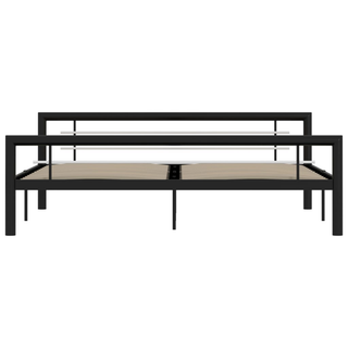 Bed Frame Black and White Metal 180x200 cm 6FT Super King - Giant Lobelia