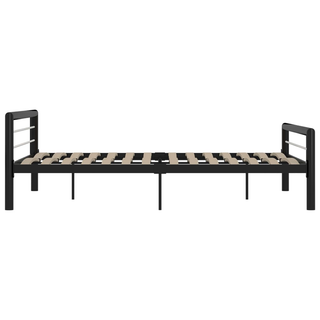 Bed Frame Black and White Metal 180x200 cm 6FT Super King - Giant Lobelia