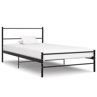 Bed Frame Black Metal 100x200 cm - Giant Lobelia