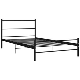 Bed Frame Black Metal 100x200 cm - Giant Lobelia