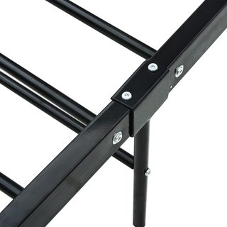 Bed Frame Black Metal 100x200 cm - Giant Lobelia