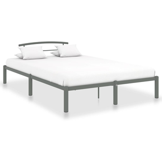 Bed Frame Grey Metal 120x200 cm - Giant Lobelia