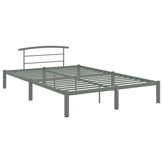 Bed Frame Grey Metal 120x200 cm - Giant Lobelia