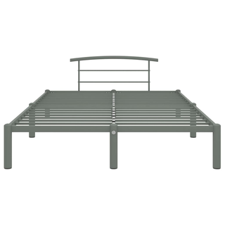 Bed Frame Grey Metal 120x200 cm - Giant Lobelia