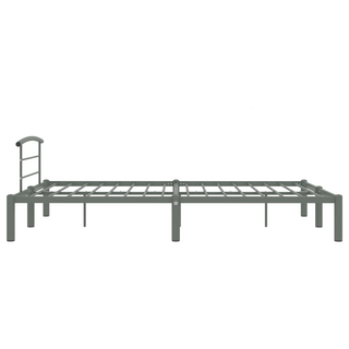 Bed Frame Grey Metal 120x200 cm - Giant Lobelia