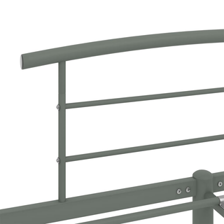 Bed Frame Grey Metal 120x200 cm - Giant Lobelia