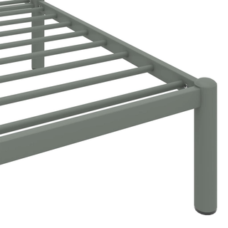 Bed Frame Grey Metal 120x200 cm - Giant Lobelia