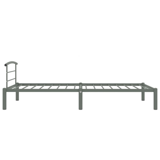 Bed Frame Grey Metal 100x200 cm - Giant Lobelia