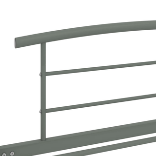 Bed Frame Grey Metal 100x200 cm - Giant Lobelia