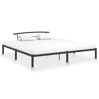 Bed Frame Black Metal 200x200 cm - Giant Lobelia