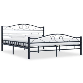 Bed Frame Black Steel 200x200 cm - Giant Lobelia