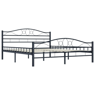 Bed Frame Black Steel 200x200 cm - Giant Lobelia