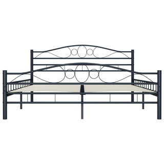 Bed Frame Black Steel 200x200 cm - Giant Lobelia