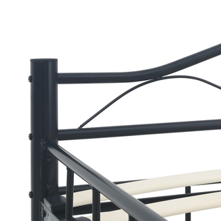 Bed Frame Black Steel 200x200 cm - Giant Lobelia