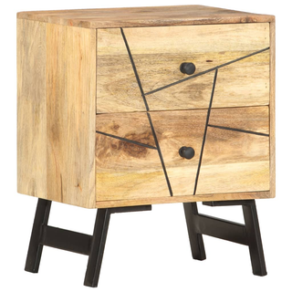 Bedside Cabinet 40x30x50 cm Solid Mango Wood - Giant Lobelia