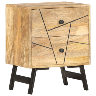 Bedside Cabinet 40x30x50 cm Solid Mango Wood - Giant Lobelia