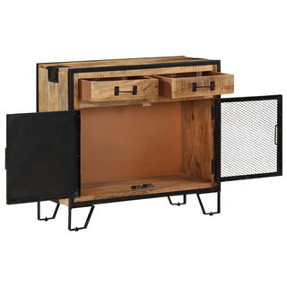 vidaXL Sideboard 80x31x71 cm Solid Rough Mango Wood - Giant Lobelia